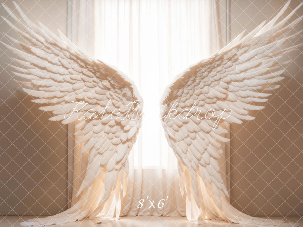 Kate White Angel Wing Curtains Backdrop Designed by Chain Photography - Image 3