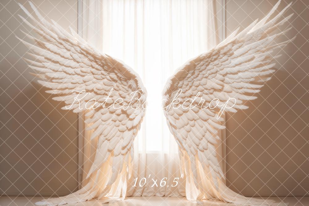 Kate White Angel Wing Curtains Backdrop Designed by Chain Photography - Image 4