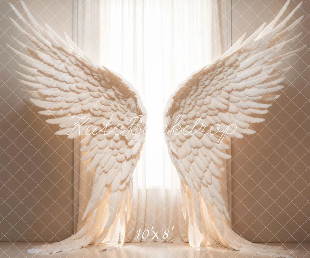 Kate White Angel Wing Curtains Backdrop Designed by Chain Photography - Image 5