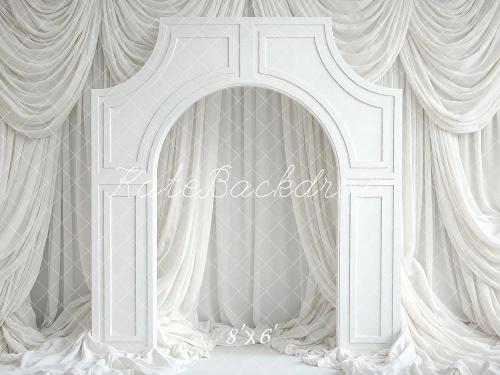 Kate White Arch Draped Backdrop Designed by Mini MakeBelieve - Image 3