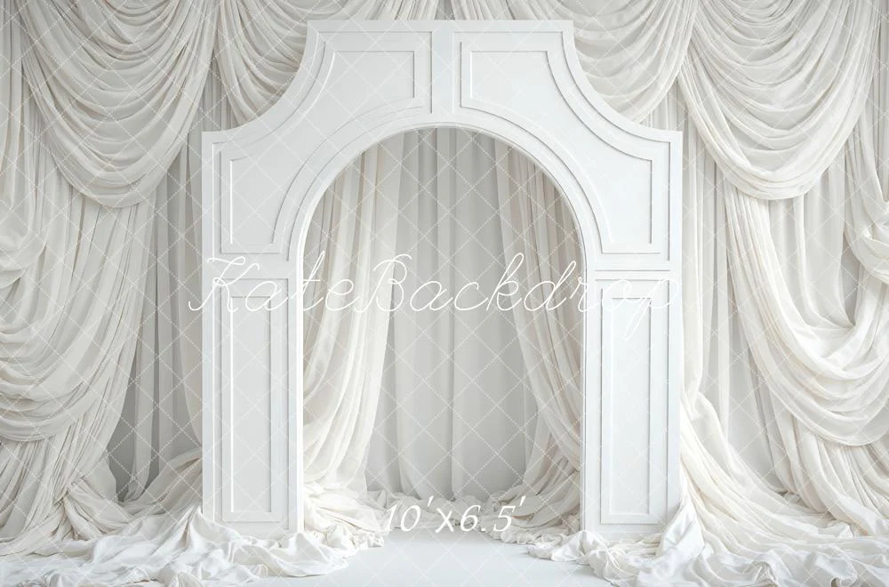 Kate White Arch Draped Backdrop Designed by Mini MakeBelieve - Image 4