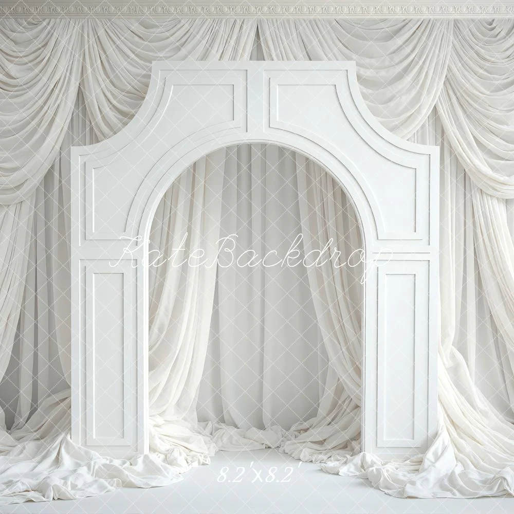 Kate White Arch Draped Backdrop Designed by Mini MakeBelieve - Image 5