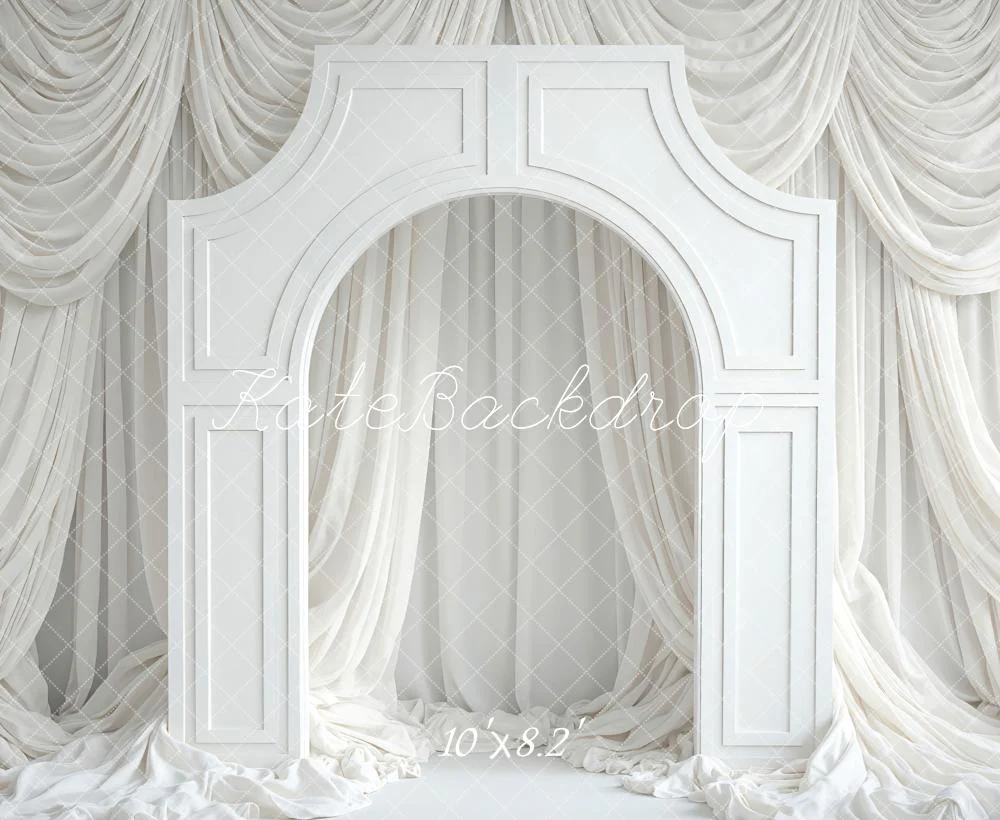 Kate White Arch Draped Backdrop Designed by Mini MakeBelieve - Image 6