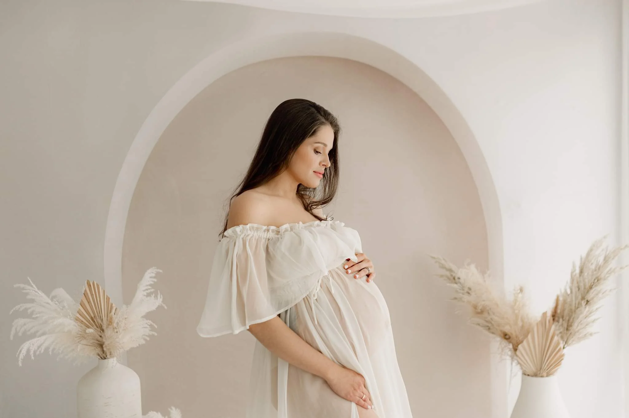 Kate Beige White Art Arch Wall Boho Backdrop Designed by Kate Image - Image 3