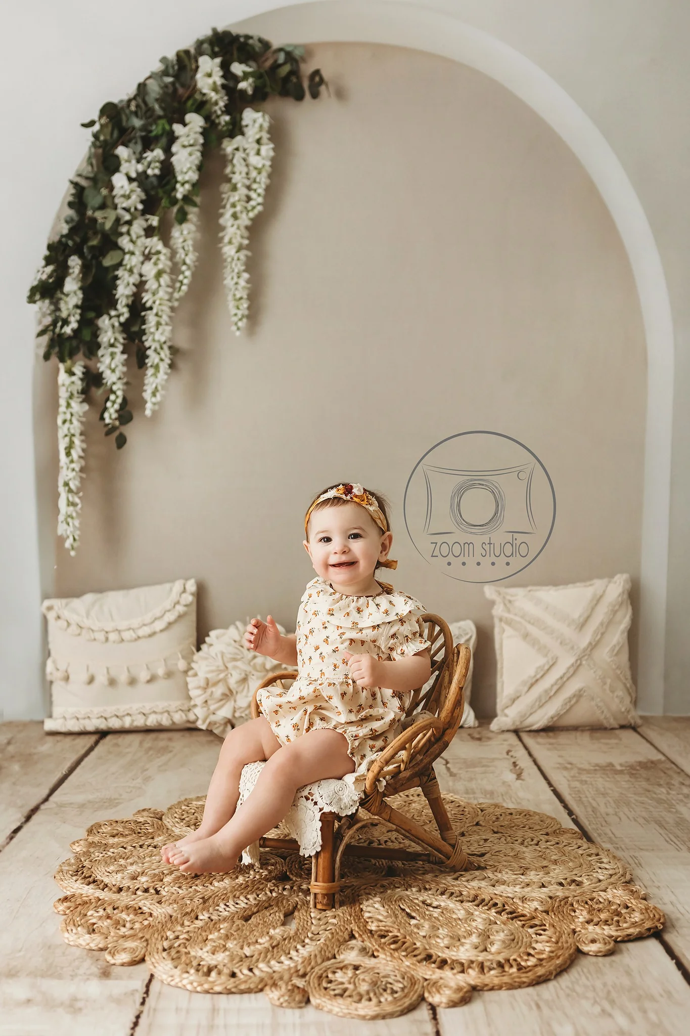 Kate Beige White Art Arch Wall Boho Backdrop Designed by Kate Image - Image 4