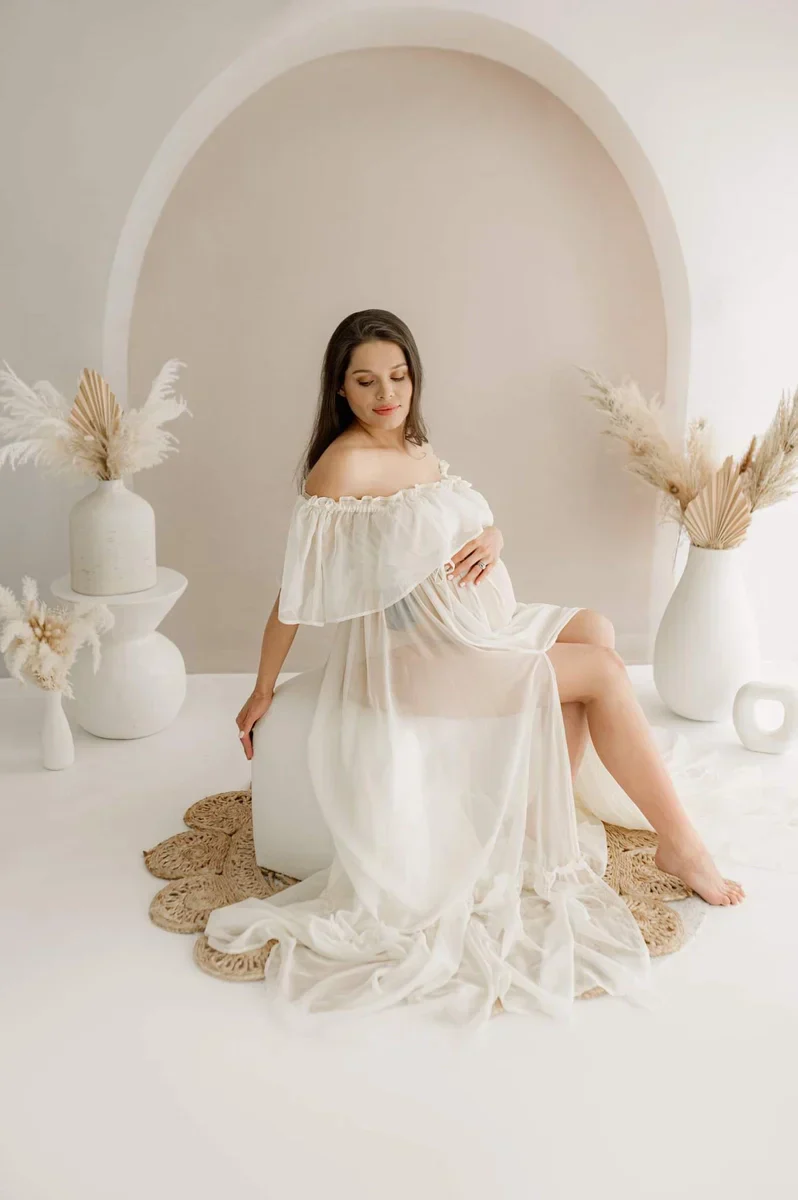 Kate Beige White Art Arch Wall Fleece Backdrop Designed by Kate Image - Image 8