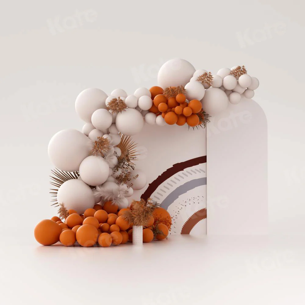 Kate White Boho Balloons Backdrop Designed by Uta Mueller Photography - Image 2