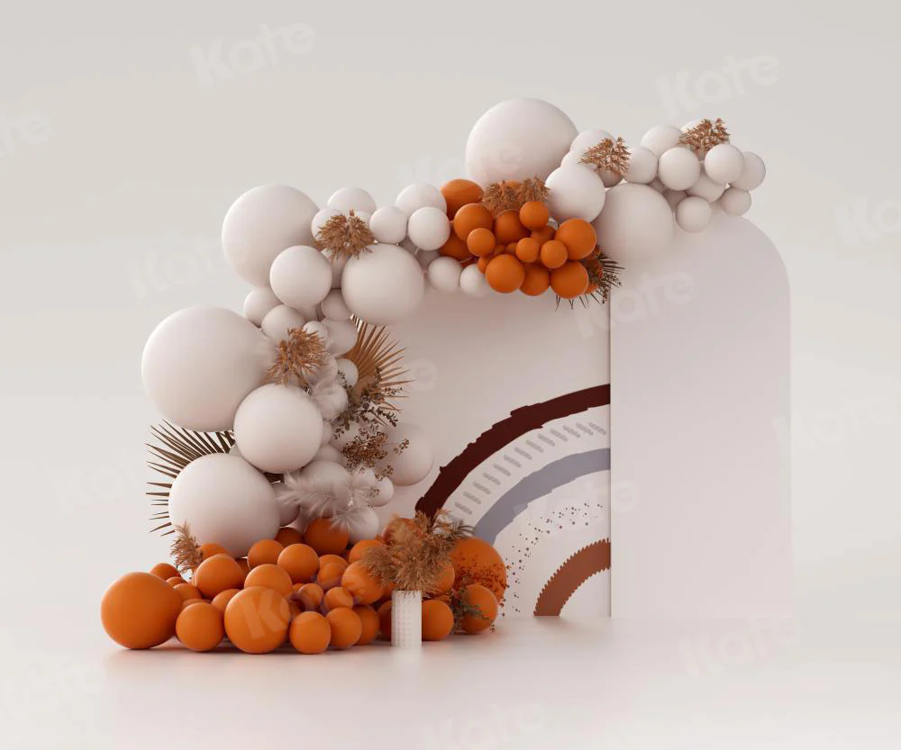 Kate White Boho Balloons Backdrop Designed by Uta Mueller Photography - Image 3