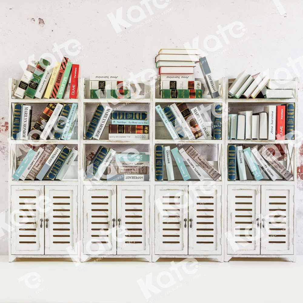Kate White Bookshelf Backdrop Designed by Emetselch - Image 2