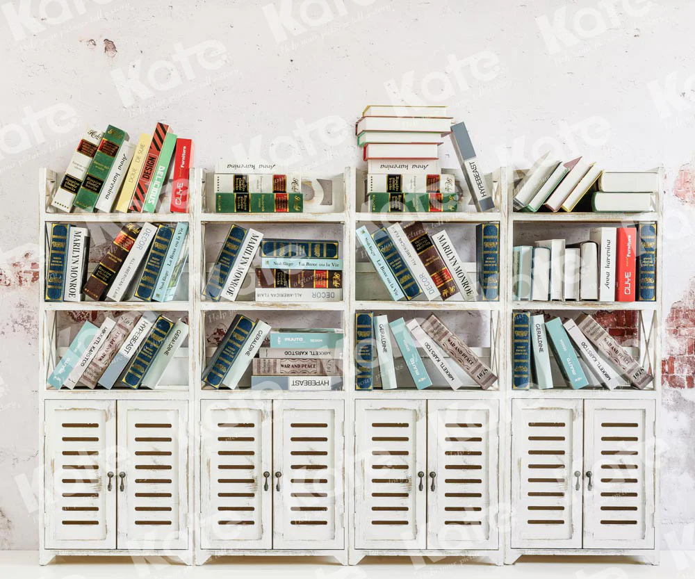 Kate White Bookshelf Backdrop Designed by Emetselch - Image 3