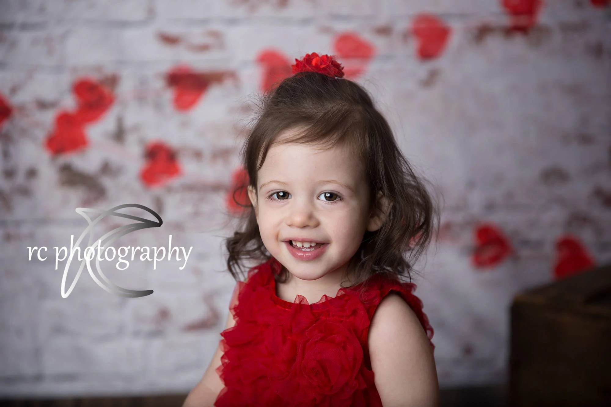 Kate white brick wall with red hearts Valentine's Day Backdrop for Photography designed by Jerry_Sina - Image 5