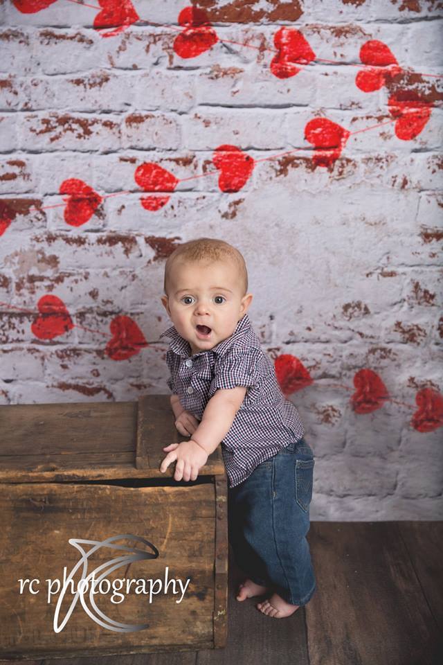 Kate white brick wall with red hearts Valentine's Day Backdrop for Photography designed by Jerry_Sina - Image 8