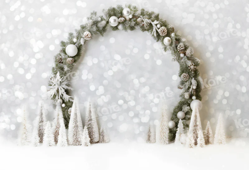 Kate White Christmas Arch Bokeh Neon Backdrop for Photography - Image 2