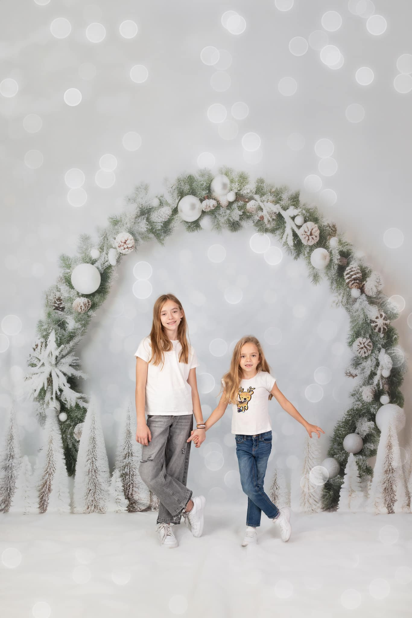 Kate White Christmas Arch Bokeh Neon Backdrop for Photography - Image 8