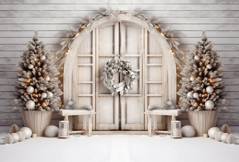 Kate White Christmas Barn Backdrop for Photography - Image 2