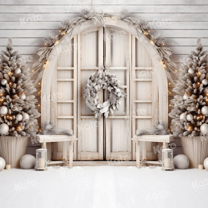 Kate White Christmas Barn Backdrop for Photography - Image 4