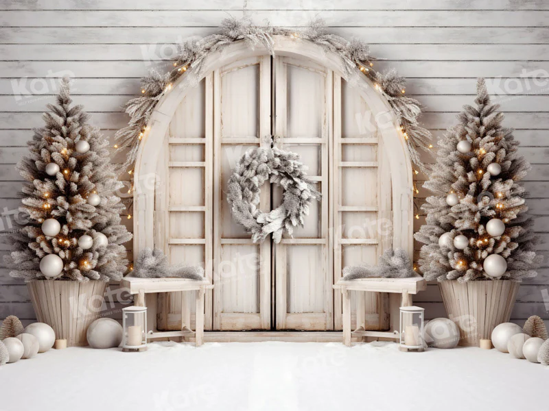 Kate White Christmas Barn Backdrop for Photography - Image 5