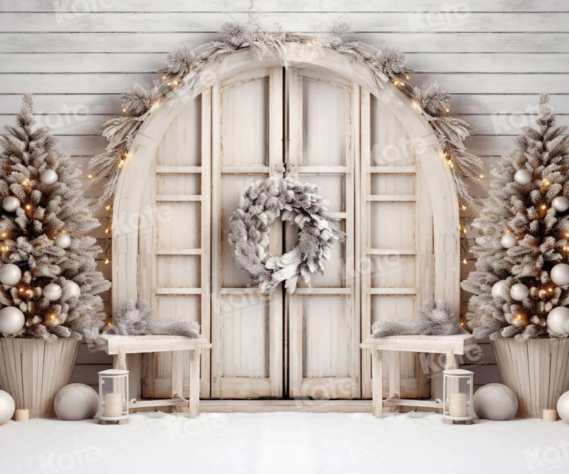 Kate White Christmas Barn Backdrop for Photography - Image 6