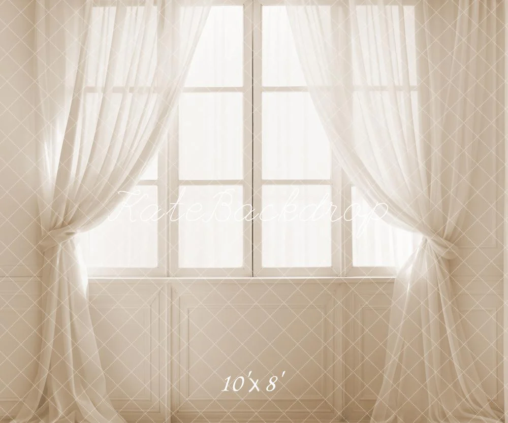 Kate White Curtain Vintage Window Backdrop Designed by Emetselch - Image 5