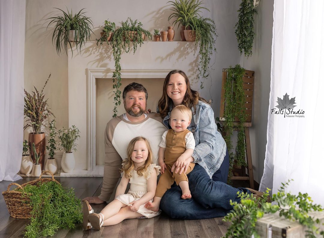 Kate White Fireplace With Spring Greenery Backdrop Designed by Emetselch - Image 4