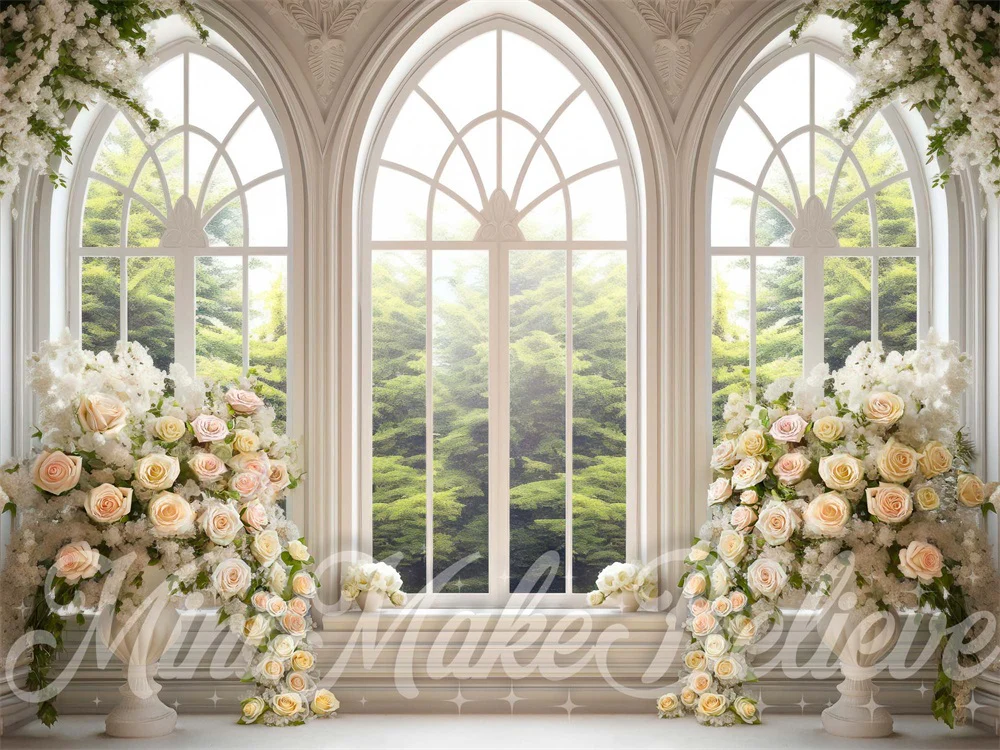 Kate White Floral Window Spring Backdrop Designed by Mini MakeBelieve - Image 5