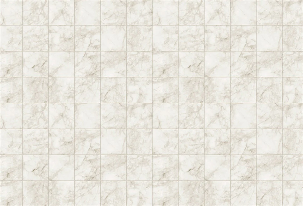 Kate White Marbled Tile Rubber Floor Mat - Image 3