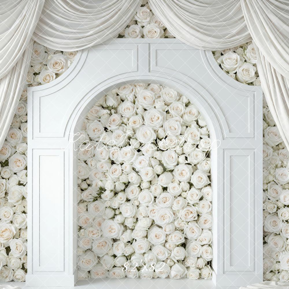 Kate White Rose Arch Drapes Backdrop Designed by Mini MakeBelieve - Image 5