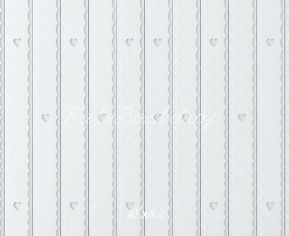 Kate White Scallop Heart Wall Backdrop Designed by Mini MakeBelieve - Image 6