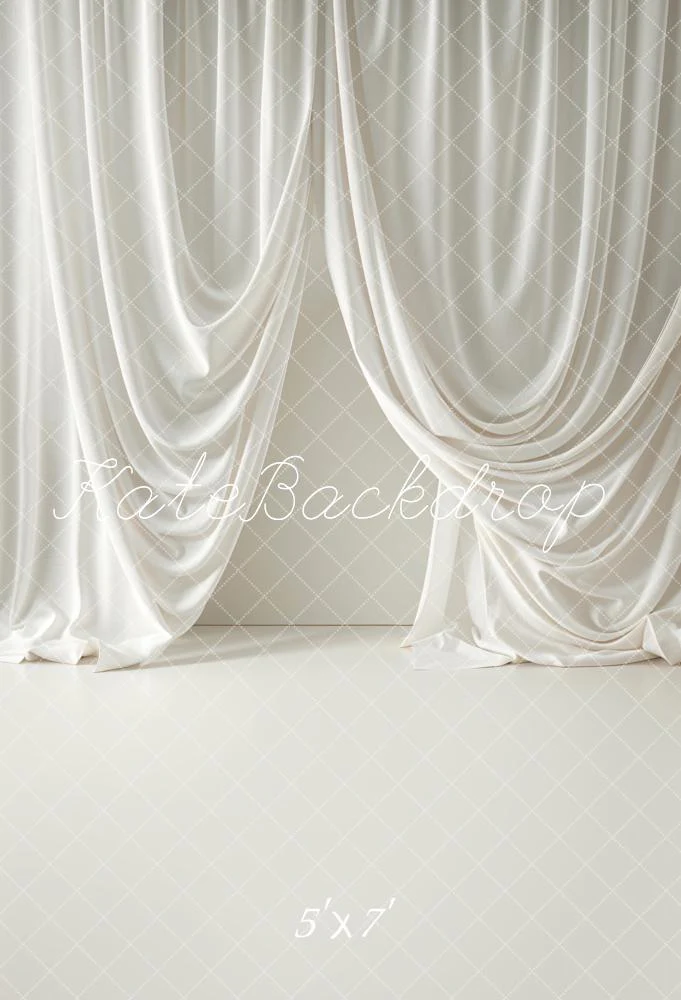 Kate White Soft Curtain Wall Backdrop Designed by Emetselch - Image 2