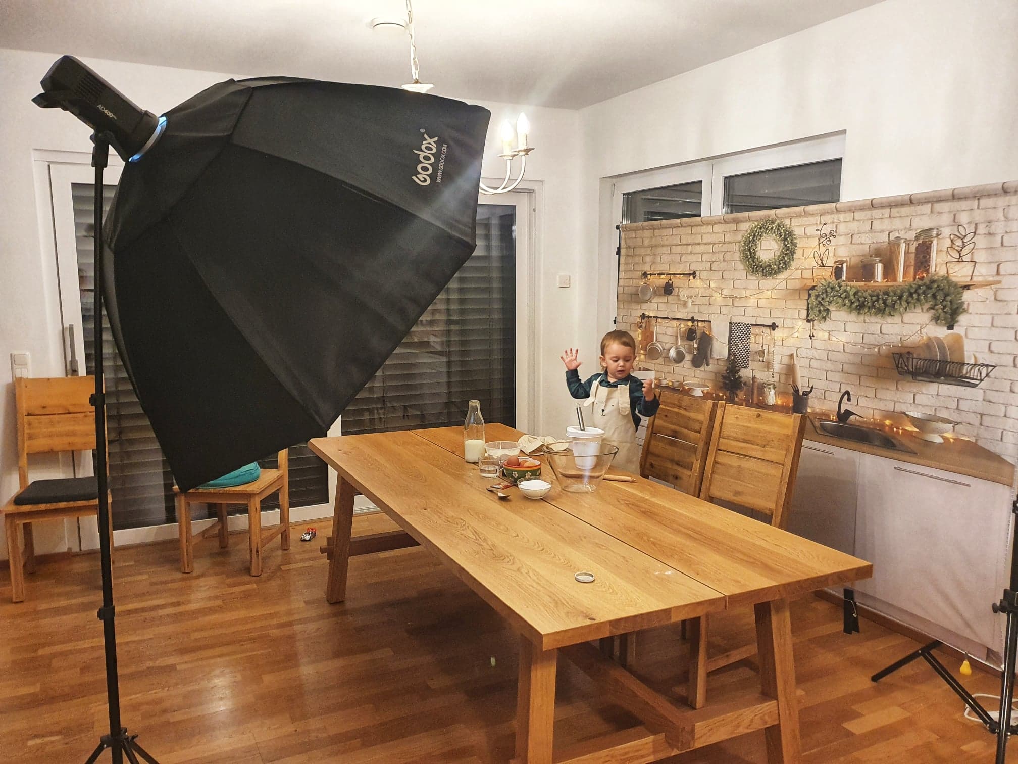 Kate White Wall Christmas Kitchen Backdrop Designed By Jerry_Sina - Image 5