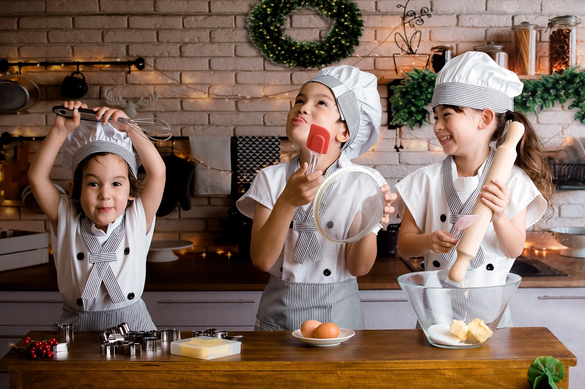 Kate White Wall Christmas Kitchen Backdrop Designed By Jerry_Sina - Image 7
