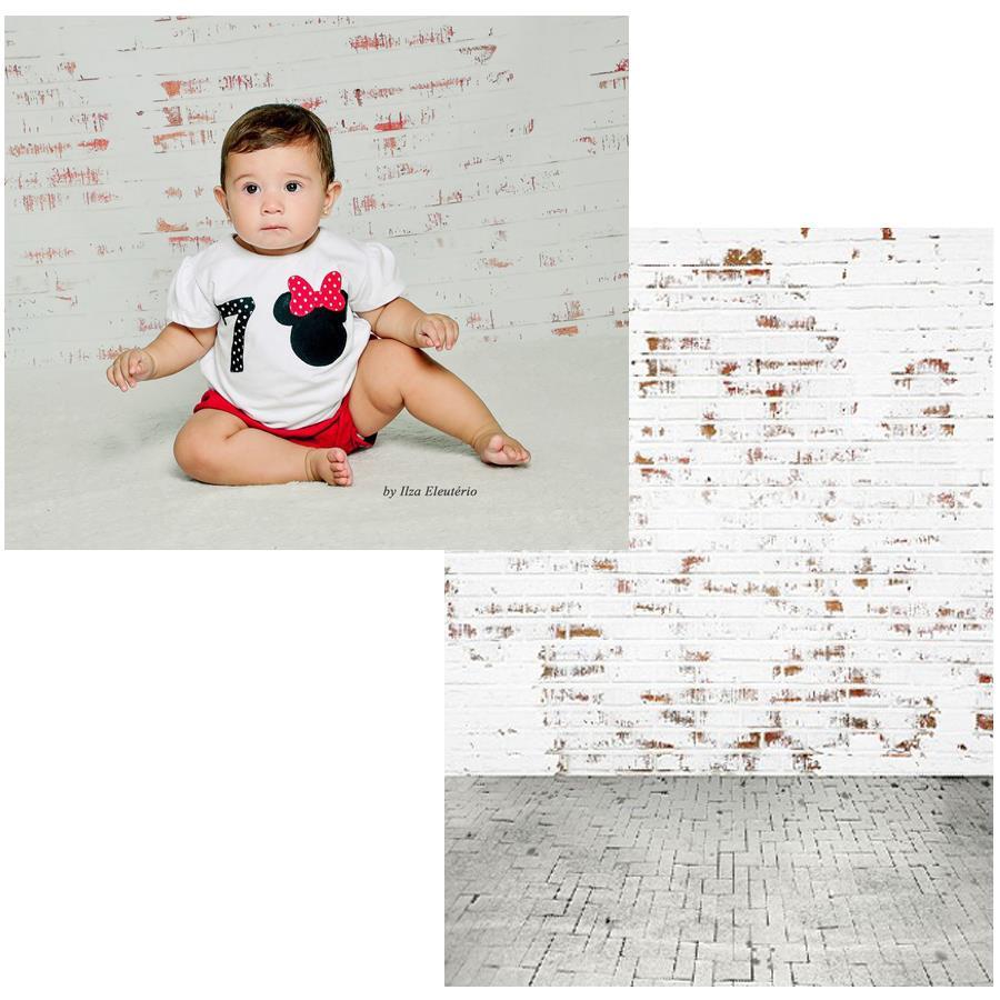 Kate White Wall With Red Brick Photo Backdrop - Image 2