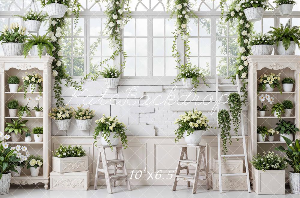 Kate White Window Greenery Backdrop Designed by Mini MakeBelieve - Image 4