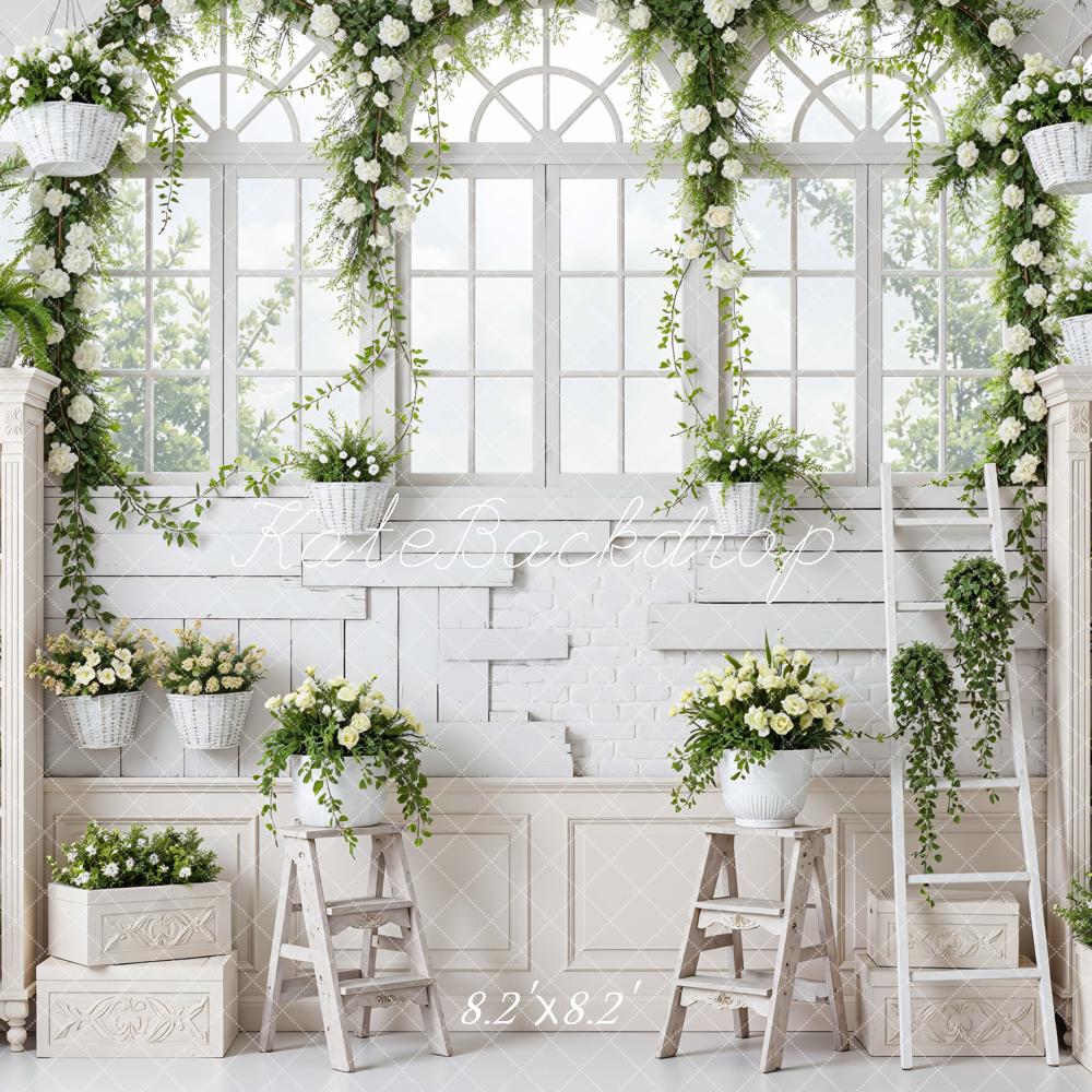 Kate White Window Greenery Backdrop Designed by Mini MakeBelieve - Image 5