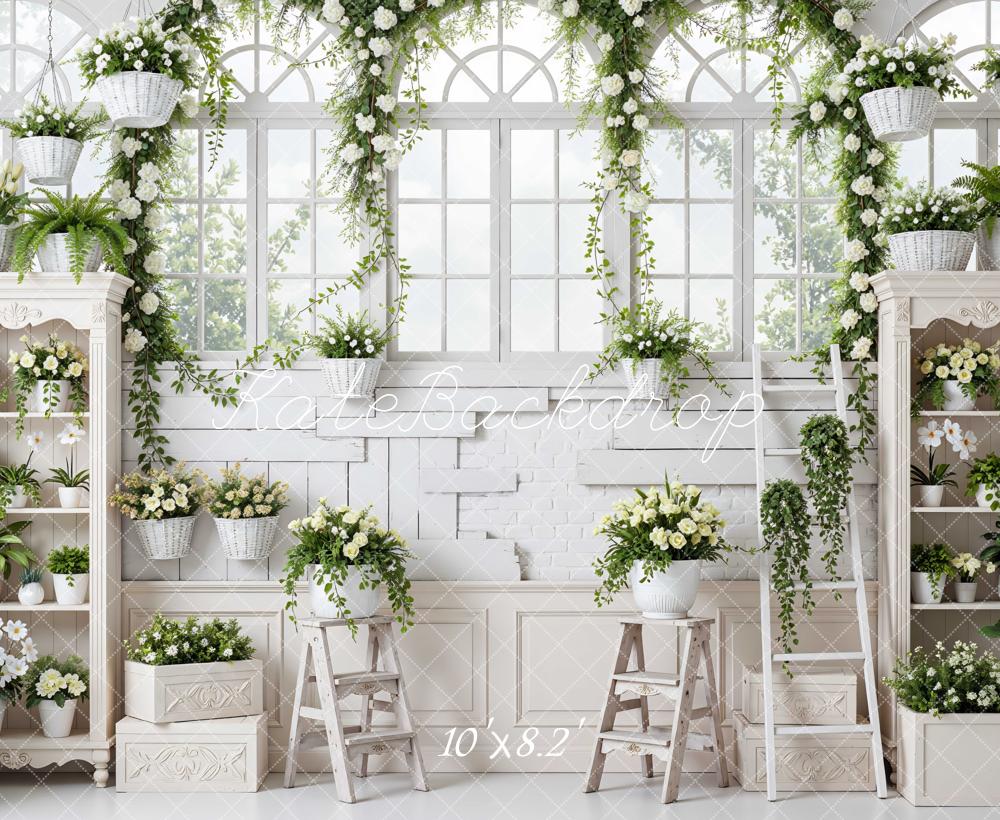 Kate White Window Greenery Backdrop Designed by Mini MakeBelieve - Image 6