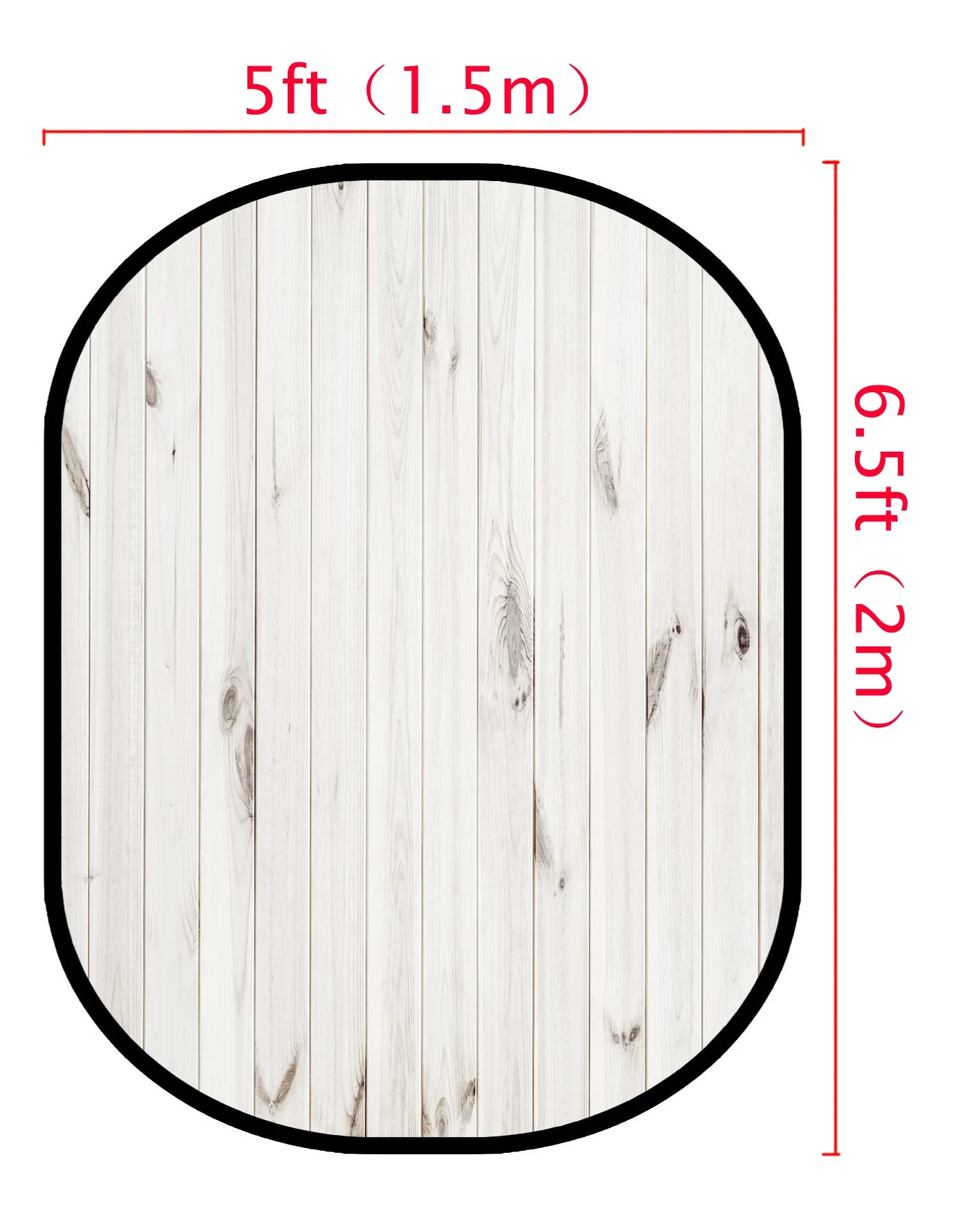 Kate White Wood / Dark Blue Green Retro Wood Collapsible Backdrop Photography 5X6.5ft(1.5x2m) - Image 3