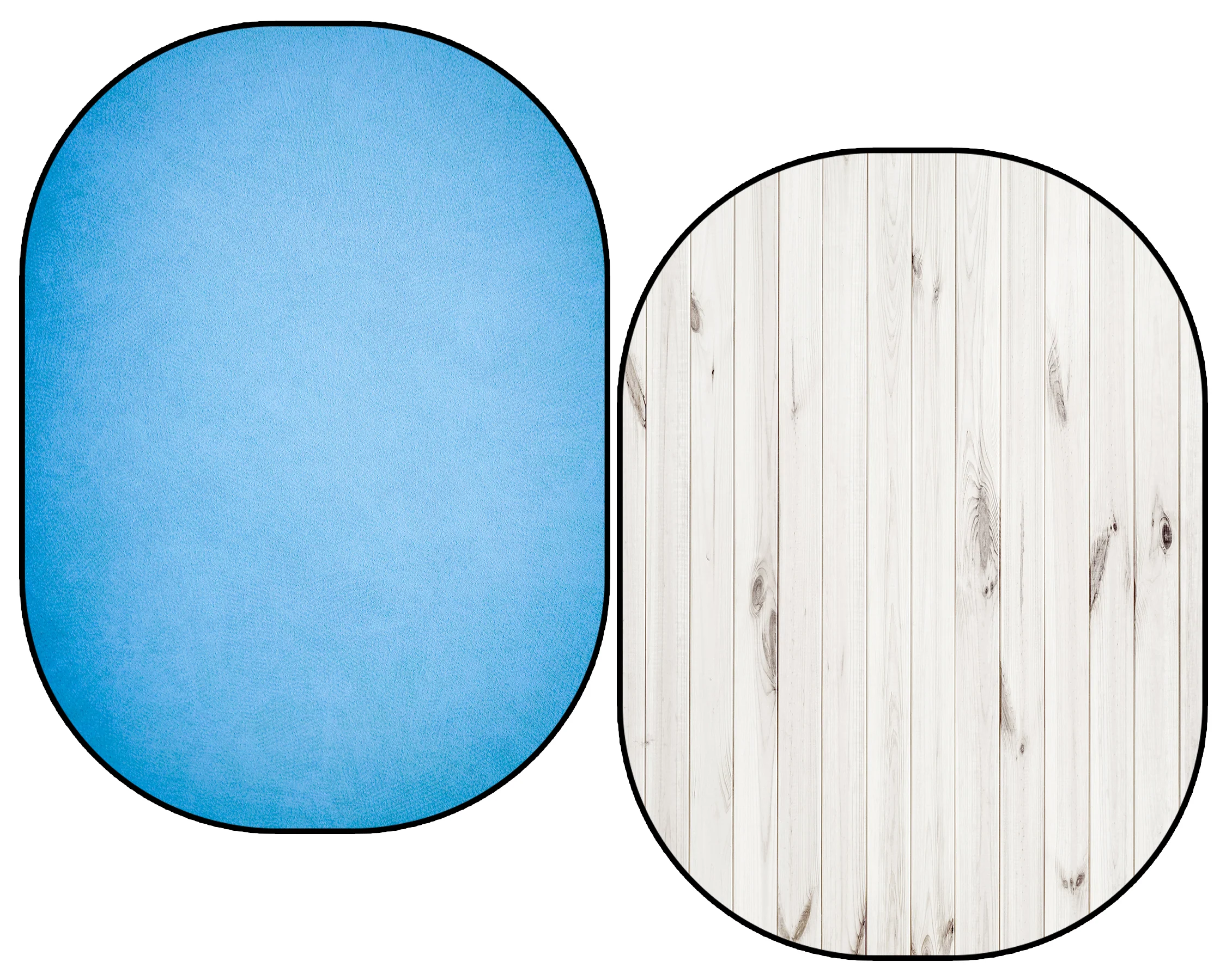 Kate White Wood / Light Blue Collapsible Backdrop Photography 5X6.5ft(1.5x2m) - Image 2
