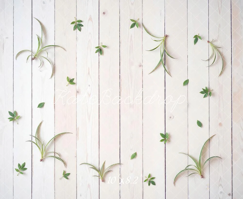 Kate White Wood Planks Greenery Backdrop Designed by Mini MakeBelieve - Image 6