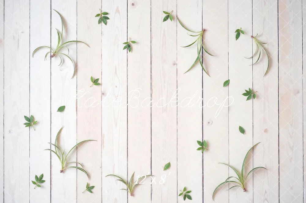 Kate White Wood Planks Greenery Backdrop Designed by Mini MakeBelieve - Image 8