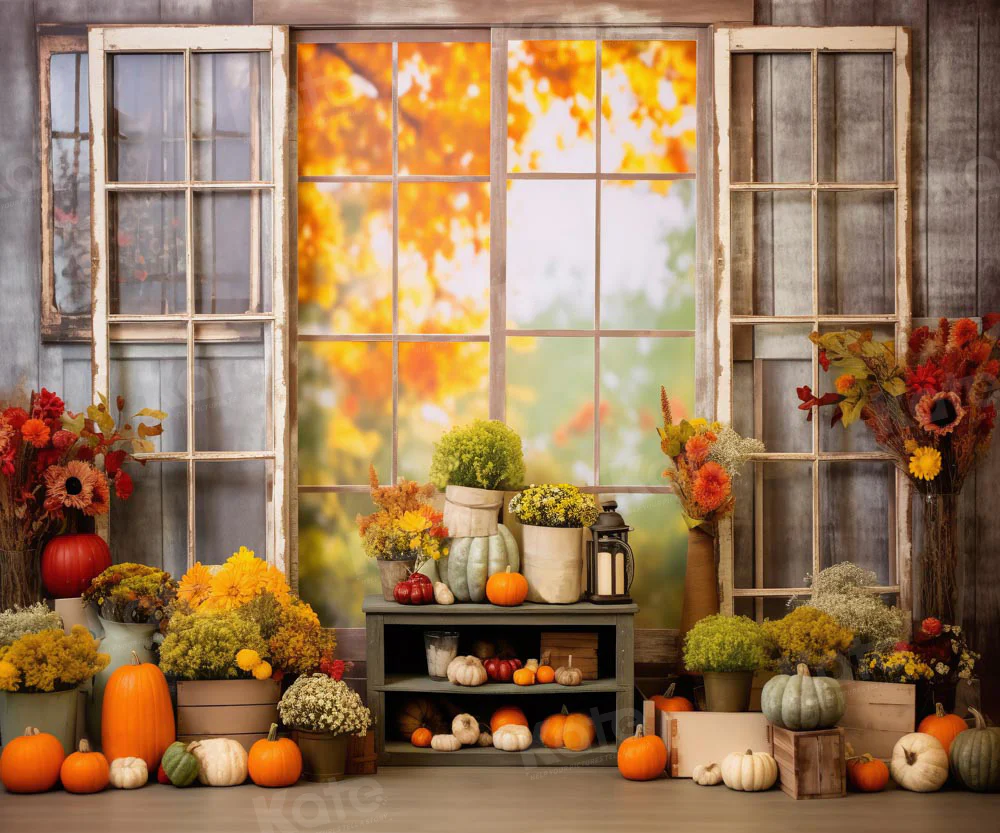 Kate Window Autumn Pumpkin Backdrop Designed by Chain Photography - Image 3