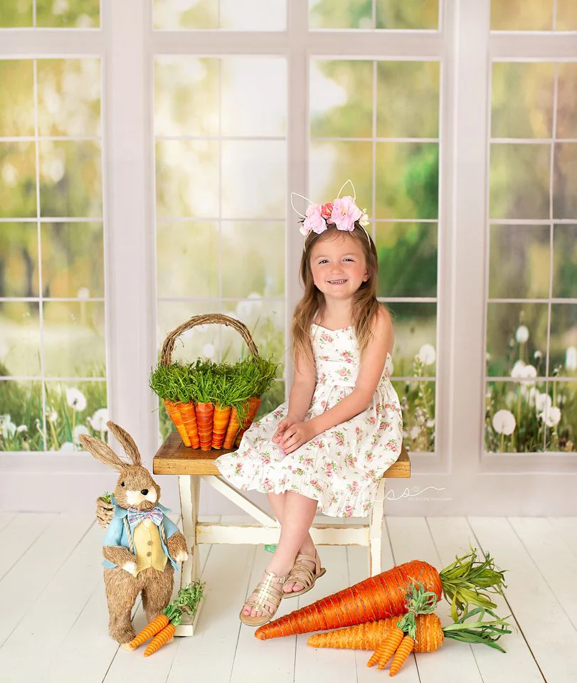 Kate Window Fleece Backdrop Spring Summer Garden Designed by Emetselch - Image 12