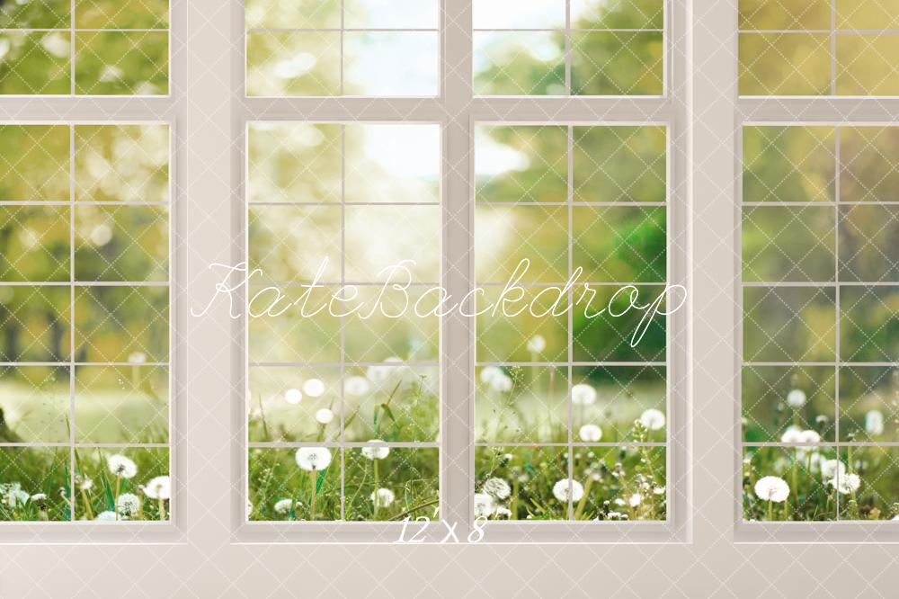 Kate Window Fleece Backdrop Spring Summer Garden Designed by Emetselch - Image 23
