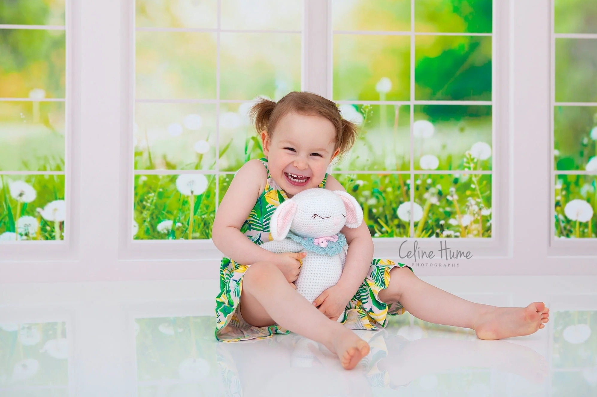 Kate Window Fleece Backdrop Spring Summer Garden Designed by Emetselch - Image 9