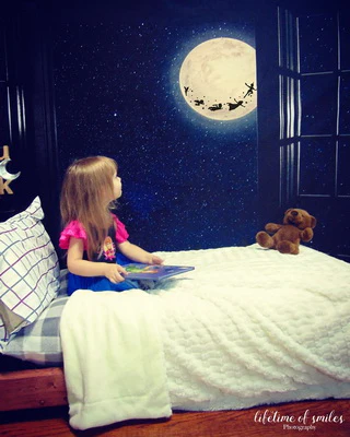 Kate Window Night with Moon and Star View Backdrop Designed By Jerry_Sina - Image 4