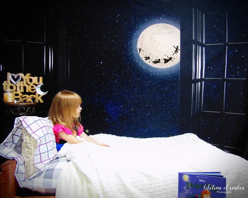 Kate Window Night with Moon and Star View Backdrop Designed By Jerry_Sina - Image 6