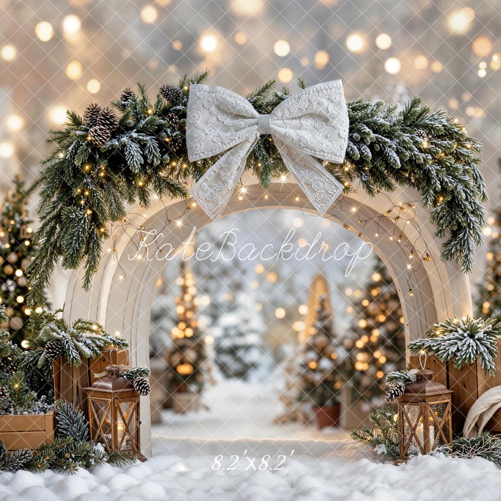 Kate Winter Christmas Arch Snowy Backdrop Designed by Emetselch - Image 5