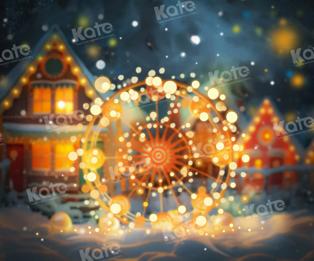 Kate Winter Christmas Bokeh Backdrop Designed by Emetselch - Image 3