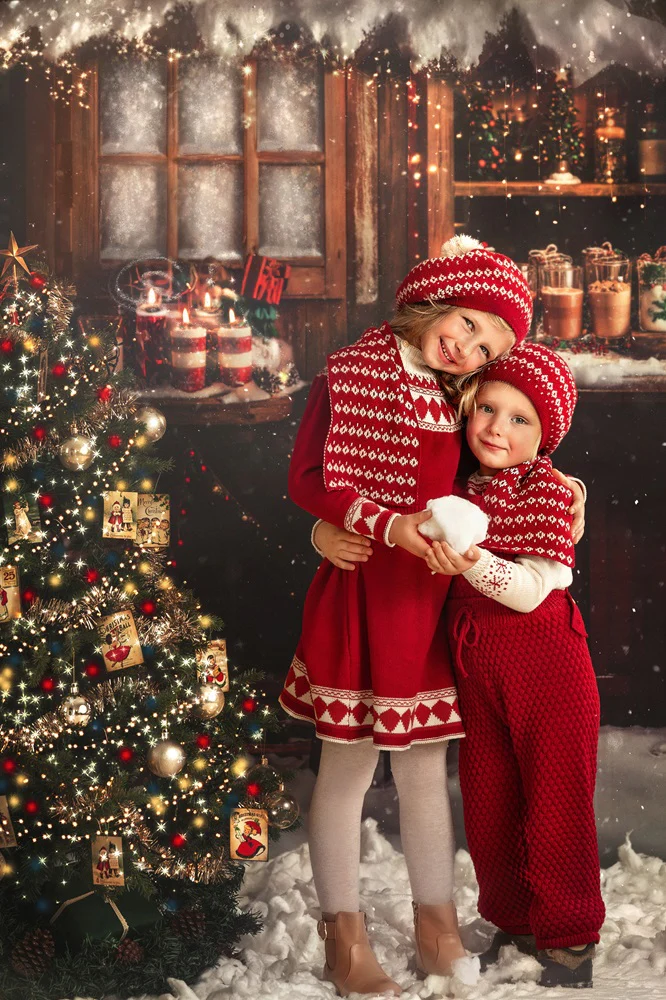 Kate Winter Christmas Dining Truck Backdrop Designed by Emetselch - Image 3