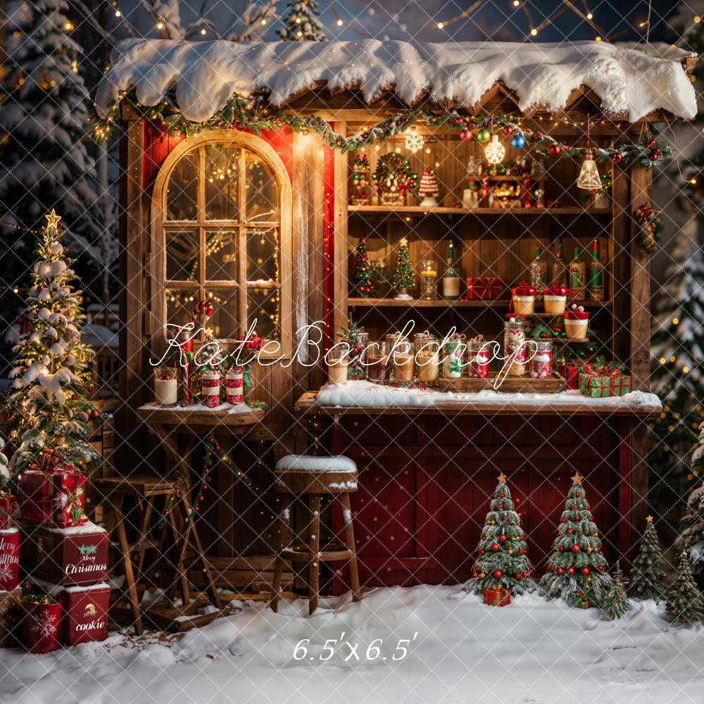 Kate Winter Christmas Dining Truck Backdrop Designed by Emetselch - Image 4