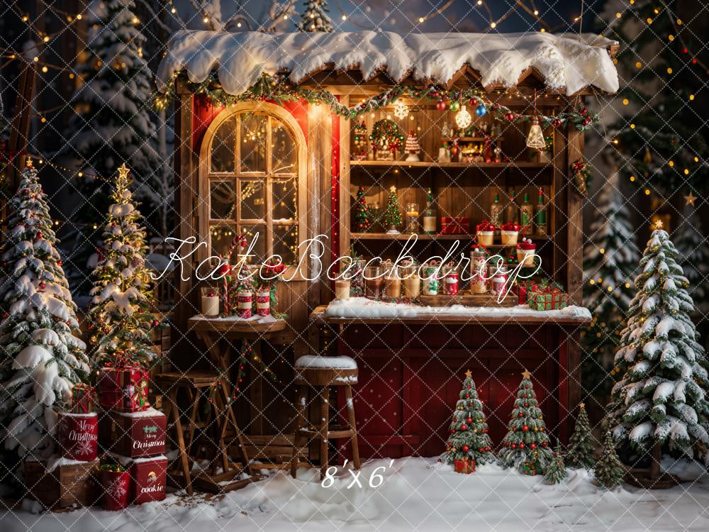 Kate Winter Christmas Dining Truck Backdrop Designed by Emetselch - Image 5